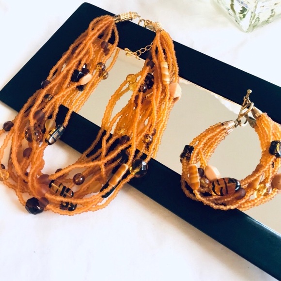 BoHo Handmade Beaded Bracelet - Brown/Tan - Picture 2 of 8